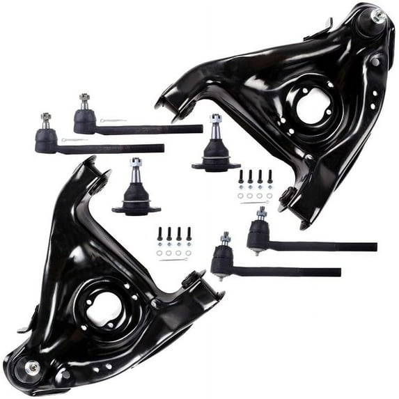CCIYU Front Lower Control Arm Upper Ball Joints Outer Inner Tie Rod End fit for Chevrolet S10 for GMC Sonoma for Chevrolet Blazer for Isuzu Hombre for GMC Jimmy 8pcs Suspension Kit