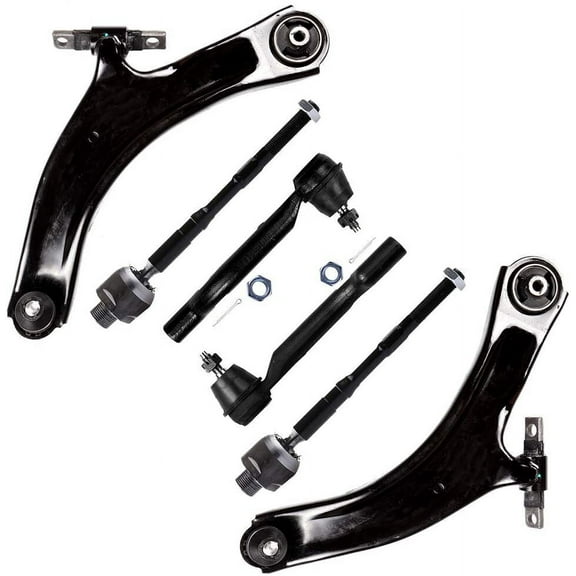 CCIYU Front Lower Control Arm and Ball Joint Front Outer Inner Tie Rod End fit for 2008-2013 Rogue 2014-2015 Rogue Select 6pcs Suspension Kit