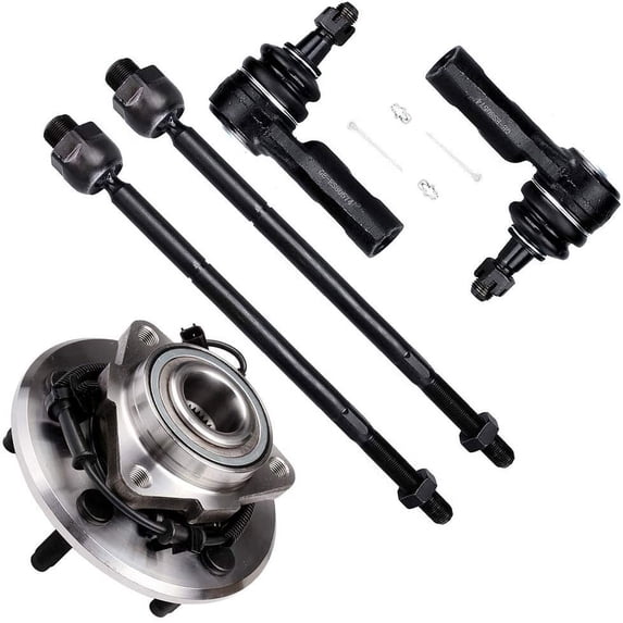 CCIYU Front Outer Inner Tie Rod End Wheel Hub Bearing fit for 2006-2008 for Dodge Ram 1500 5pcs Suspension Kit