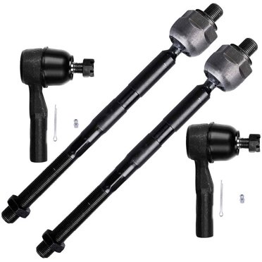 4PC Front Inner & Outer Tie Rod End Kit For 2006-2012 Chevrolet Colorado – Greasable