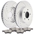 thumbnail image 1 of CCIYU Front Premium Brake Rotors + Ceramic Brake Pads fit for 2005-2012 for Ford Escape, 2008-2010 for Mazda Tribute, 2005-2011 for Mercury Mariner, 1 of 5