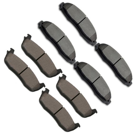CCIYU Front Rear Ceramic Brake Pads Kits 8pcs fit for 1997-2003 for Ford F-150,2004 for Ford F-150 Heritage,2002 for Lincoln Blackwood