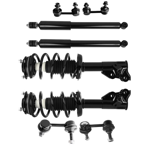 CCIYU Front Strut Spring Assembly Control Arm and Ball Joint Assembly 2006-2011 for Honda Civic LX Coupe 2-Door Complete Suspension Kit Fits replace for K750125, 5609, 172284