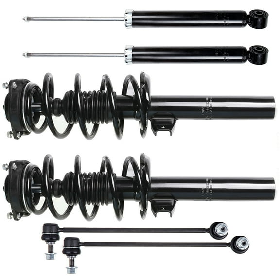 CCIYU Front Strut Spring Assembly Control Arm and Ball Joint Assembly 2006-2013 for Audi A3/2006-2013 for Audi A3 Quattro/2009-2017 for Volkswagen CC Complete Suspension Kit Fits K80478