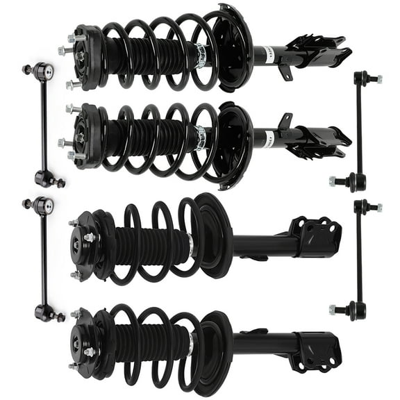 CCIYU Front Strut Spring Assembly Control Arm and Ball Joint Assembly 2008-2011 for Toyota Highlander Complete Suspension Kit Fits 2333393L, 172486, K90344, K90345