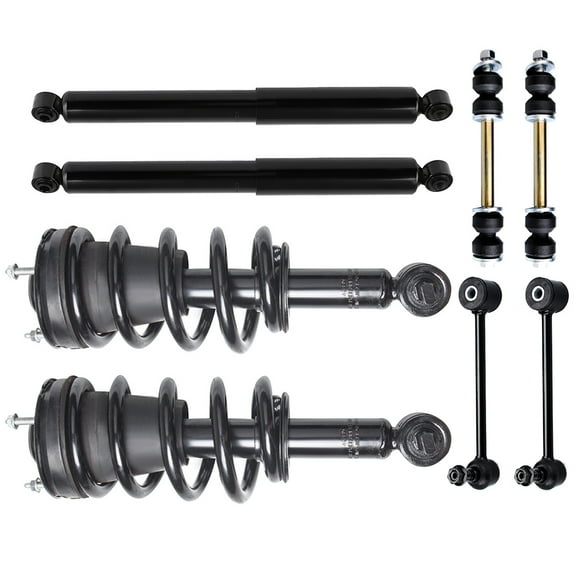 CCIYU Front Strut Spring Assembly Control Arm and Ball Joint Assembly 2008-2014 for Cadillac Escalade/2008-2014 for Cadillac Escalade ESV Complete Suspension Kit Fits K6700, 139104, 345073