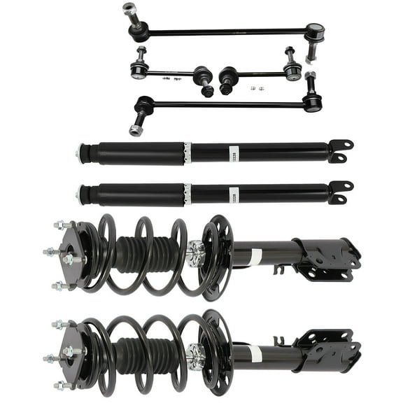 CCIYU Front Strut Spring Assembly Control Arm and Ball Joint Assembly 2011-2013 for Ford Explorer XLT Base Sport Utility 4-Door Complete Suspension Kit Fits replace for K750393, 272621, 911330