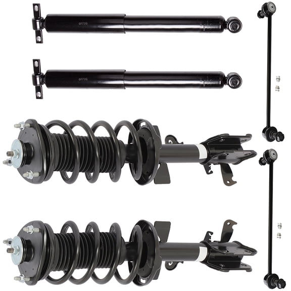 CCIYU Front Strut Spring Assembly Control Arm and Ball Joint Assembly 2011-2017 for Honda Odyssey LX Mini Passenger Van 4-Door Complete Suspension Kit Fits replace for K750304, ES800333