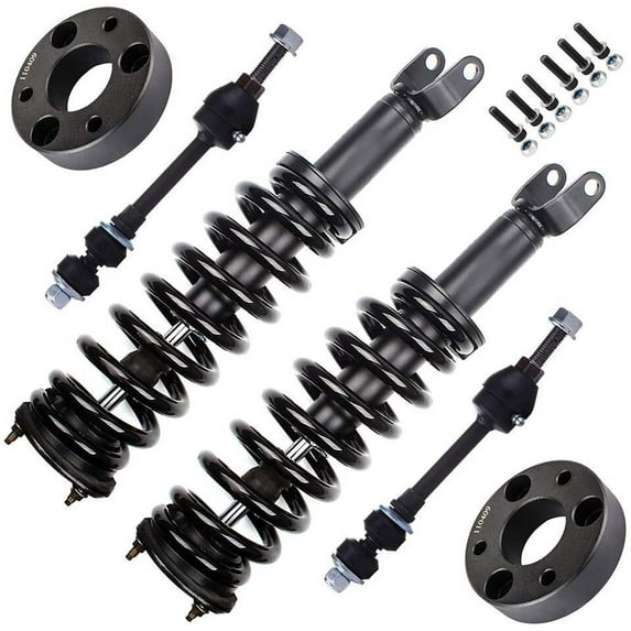 CCIYU Front Sway Bar End Link 171111 F Strut Spring Assembly Front Shock Absorber 2 front leveling lift kit for RAM 1500 fit for 2006-2008 for Dodge Ram 1500 6pcs Suspension Kit
