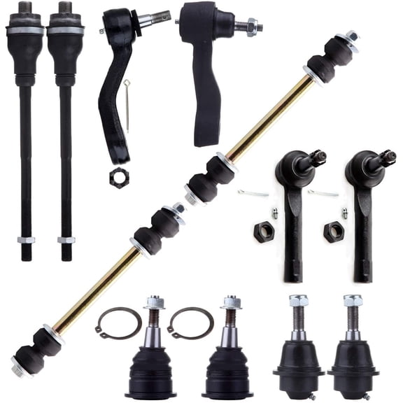 CCIYU Front Sway Bar End Links Upper Lower Ball Joint Inner Outer Tie Rod Ends fit for 2001 02 03 04 05 06 for Chevrolet Silverado for Gmc Sierra 1500 2500 3500 HD 10Pcs Suspension Kit