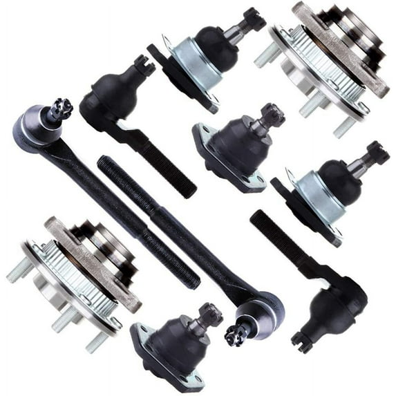 CCIYU Front Tie Rod End Wheel Hub Bearing Lower Ball Joint fit for 95-96 for Chevrolet Blazer 90-96 for Chevrolet S10 90-94 for Chevrolet S10 Blazer 91-96 for Oldsmobile Bravada 10pcs Suspension Kit