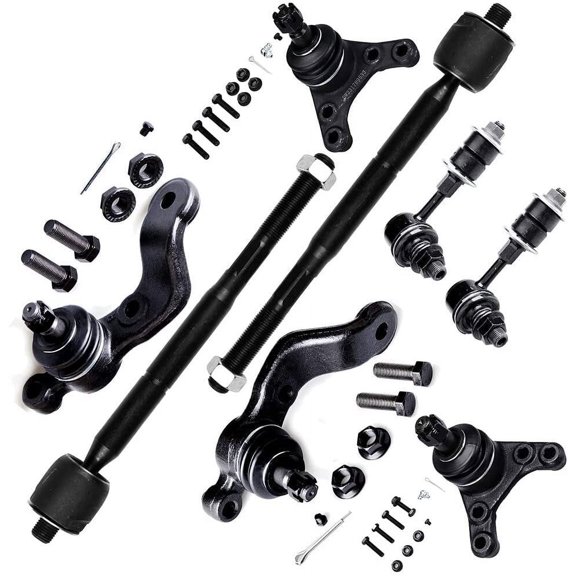 CCIYU Front Upper Lower Ball Joint Front Sway Bar Link Inner Steering Tie Rod fit for 2001 2002 2003 for Toyota Tacoma 8pcs Suspension Kit