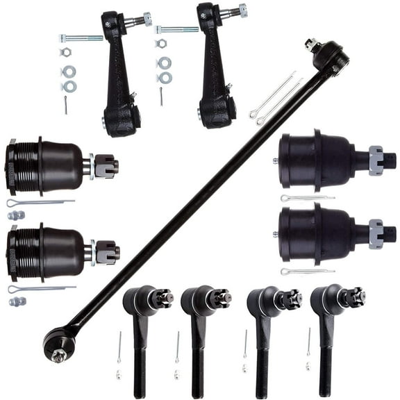 CCIYU Front Upper Lower Ball Joint Outer Inner Tie Rod End Idler Arm Center Link fit for 1995 96 97 98 99 2000 for Dodge B1500 B2500 B3500 Ram 1500 2500 3500 Van Suspension Kit