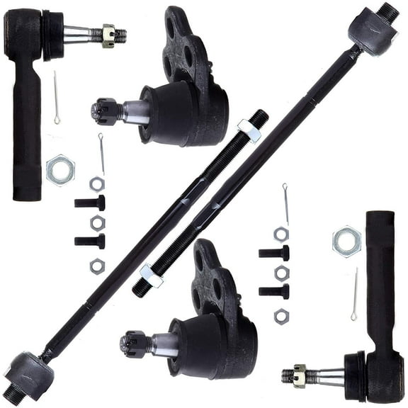 CCIYU Front Upper Lower Ball Joints and Inner Outer Tie Rod Ends Fit For 1991 92 93 94 95 96 97 98 99 00 01 02 03 04 05 2006 For Jeep Comanche Grand Cherokee Wrangler TJ 7pcs Suspension Kit