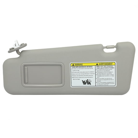 CCIYU Gray Windshield Sun Visor Mirror Left Driver Side Replacement fit for Toyota Highlander 2008-2013 Automobile Sun Visor Assembly