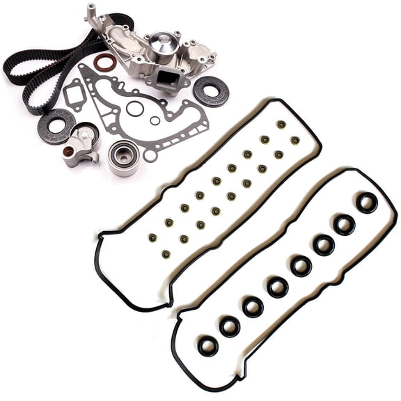 CCIYU Head Gasket Kit Timing Belt Water Pump with Gasket Tensioner Bearing Fits 1998 1999 2000 Lexus LS400 4.0L 3969CC V8 GAS DOHC Naturally Aspirated