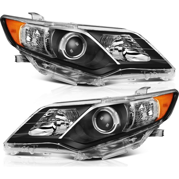 CCIYU Headlights Assembly For Cadillac Escalade ESV 2007-2014 With Protective Coating Red Housing Clear Lens