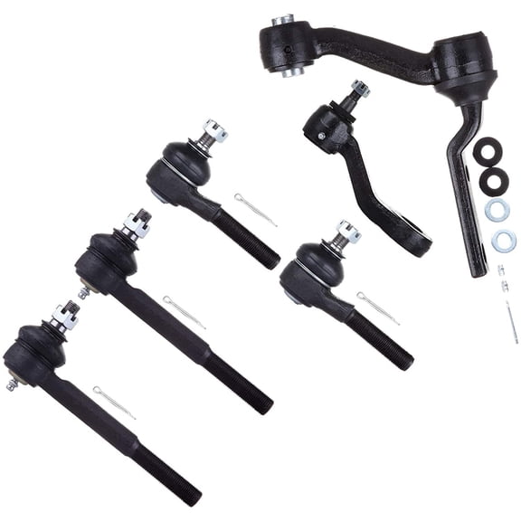 CCIYU Inner Outer Tie Rod Ends Pitman Idler Arms fit for 1995 96 97 98 99 00 01 02 for Lincoln Town Car 6Pcs Suspension Kit