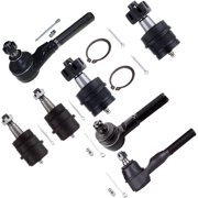 CCIYU Inner Steering Tie Rods Tie Rod Outer Connecting Tie Rod Lower Upper Ball Joints Compatible For Jeep For Cherokee 91-92 For Jeep Comanche 93-98 For Jeep Grand Cherokee 7pcs Suspension Kit
