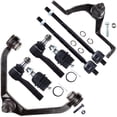 thumbnail image 1 of CCIYU Inner Tie Rod Ends Lower Ball Joints Outer Tie Rod Ends Upper Control Arms Compatible fit for 95-01 for Ford Explorer 01-05 for Ford Explorer Sport Trac 98-08 for Ford Ranger 8pcs Suspension Kit, 1 of 3