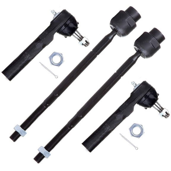CCIYU Inner Tie Rod Ends Outer Tie Rod Ends Compatible fit for 1995-2005 for Chevrolet Cavalier 1995-2005 for Pontiac Sunfire 4pcs Suspension Kit