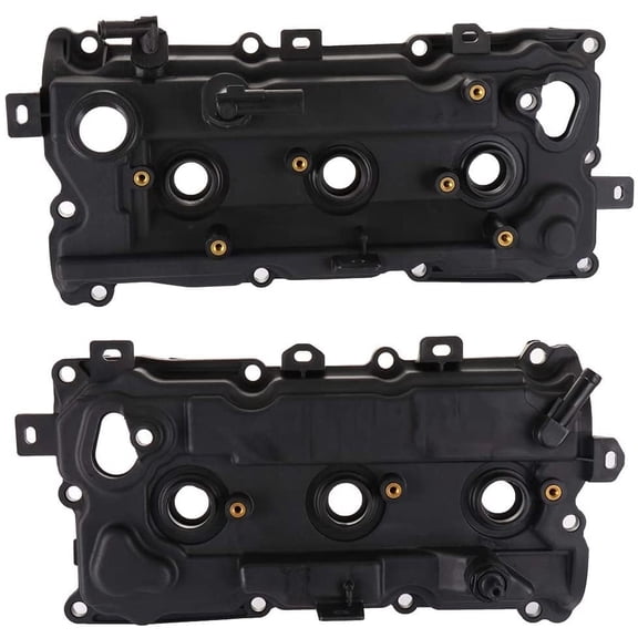 CCIYU Left Right Engine Valve Cover and Gasket Compatible with for Nissan Altima Pathfinder for Infiniti JX35 QX602007-2014 Camshaft Cover*2