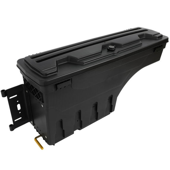 CCIYU Lockable Truck Bed Storage Tool Box Compatible for Nissan Frontier 2004-2020, for Nissan Titan 2004-2015 Black Toolbox, Rear Wheel Well Toolbox Driver Side