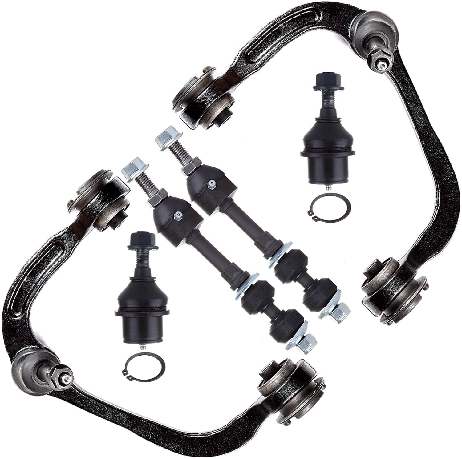CCIYU Lower Ball Joints Front Sway Bar End Links Upper Control Arms Compatible fit for 2005-2008 for Ford for F-150 2006-2008 for Lincoln Mark LT 6pcs Suspension Kit