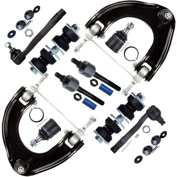 CCIYU Lower Ball Joints Inner Outer Tie Rod Ends Front Sway Bar Links Upper Control Arms Shock Mount Bushing Compatible fit for 1988-1991 for Honda Civic 1988-1991 for Honda CRX 12pcs Suspension Kit