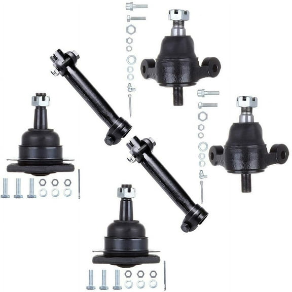 CCIYU Lower Ball Joints Upper Ball Joints Tie Rod Sleeve Compatible fit for 1965-1968 for Chevrolet Bel Air 1965-1968 for Chevrolet Biscayne 1966-1968 for Chevrolet Caprice 6pcs Suspension Kit