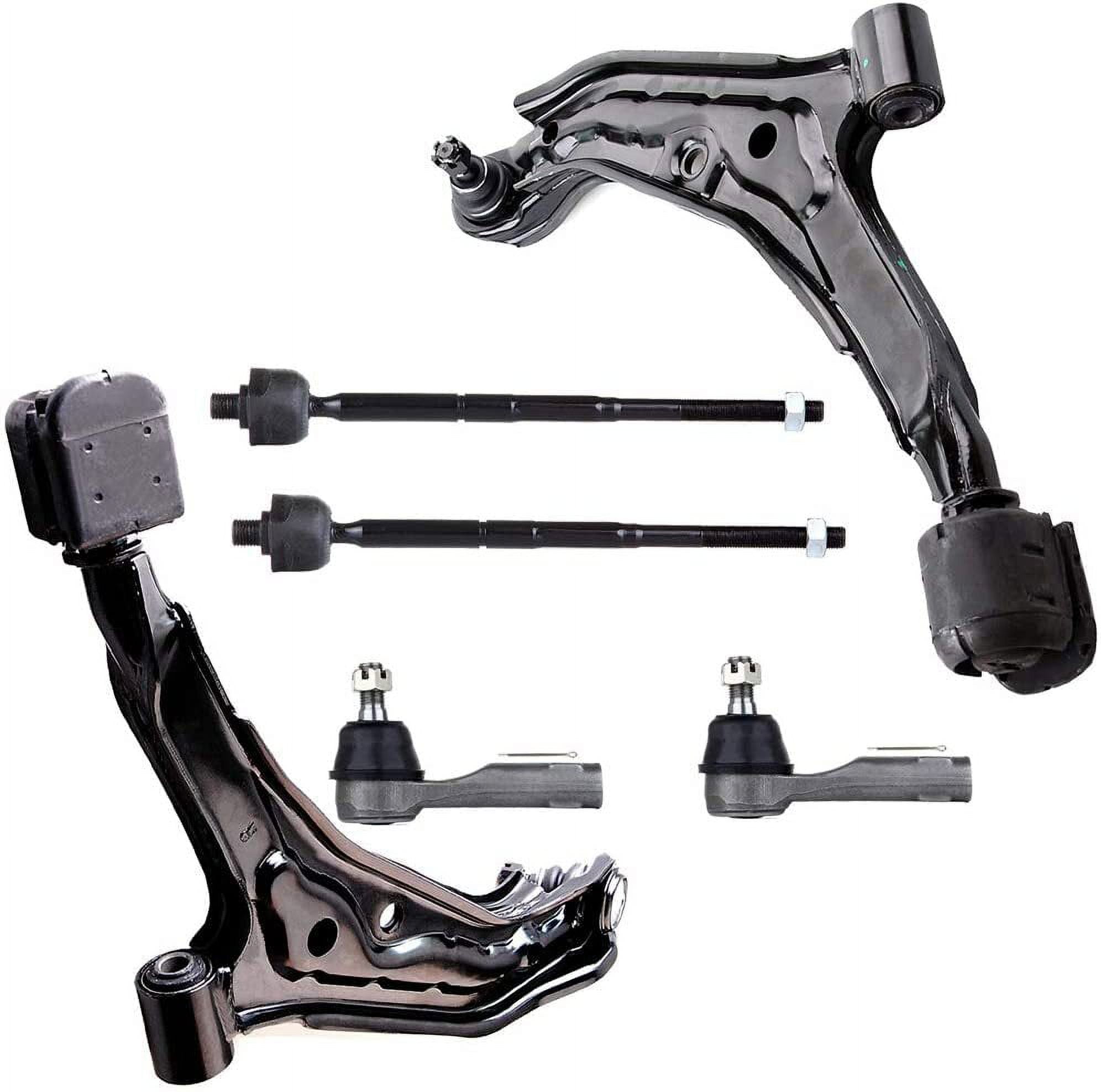 CCIYU Lower Control Arm And Ball Joint Outer Inner Tie Rod End fit for 1995-1998 200SX Sentra 6pcs Suspension Kit