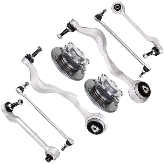 CCIYU Lower Control Arm Ball Joint Rear Position Sway Bar End Link Wheel Hub Bearing fit for 2008-2013 for BMW 128i 2008-2013 for BMW 135i 2006 for BMW 325i 2007-2011 for BMW 335i 8pcs Suspension Kit