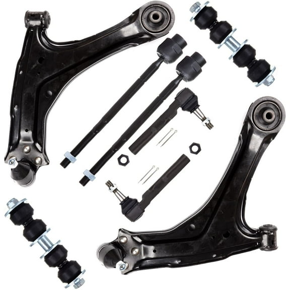 CCIYU Lower Control Arm Inner Outer Tie Rod Ends Front Stabilizer Bar Link Fit For 1999-2004 For Oldsmobile Alero 1997-1999 For Oldsmobile Cutlass 1999-2005 For Pontiac Grand Am 8pcs Suspension Kit