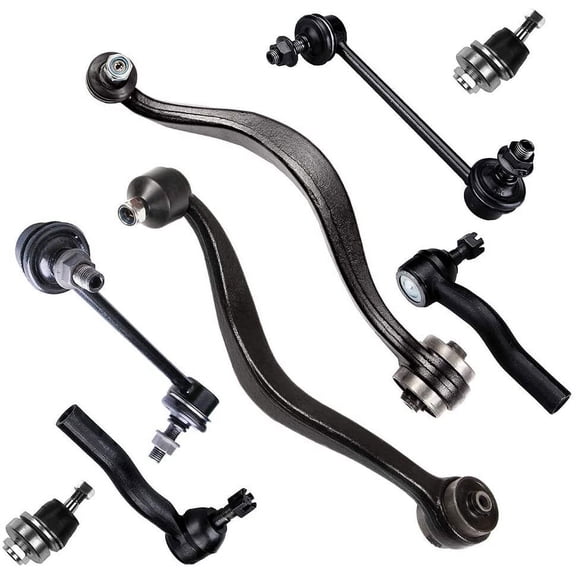 CCIYU Lower Control Arms Rear Position Outer Tie Rod Ends Front Sway Bar End Links Upper Ball Joints Compatible fit for 2006-2009 for Ford Fusion 2006-2009 for Mercury Milan 8pcs Suspension Kit
