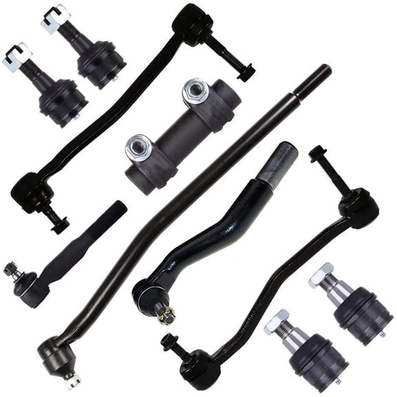 CCIYU Lower Upper Ball Joint Stabilizer Bar Inner Outer Tie Rod End Outer Tie Rod End/At Pitman Arm Tie Rod Adjusting Sleeve fit for Ford Excursion for F-250 for F-350 Super Duty 10pcs Suspension Kit