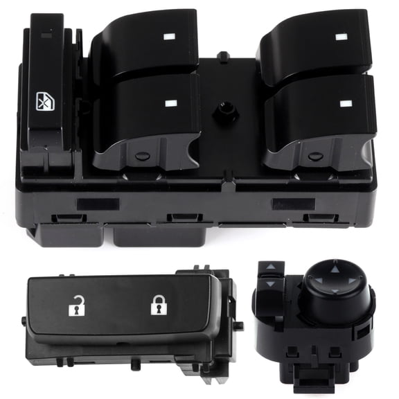 CCIYU Master Power Window Switch 25789692 Driver Door Lock Switch Side Power Mirror Switch 22883768 Fit 2007-2013 For Chevrolet Silverado 1500 2007-2014 For Chevrolet Silverado 2500 HD 3500 HD