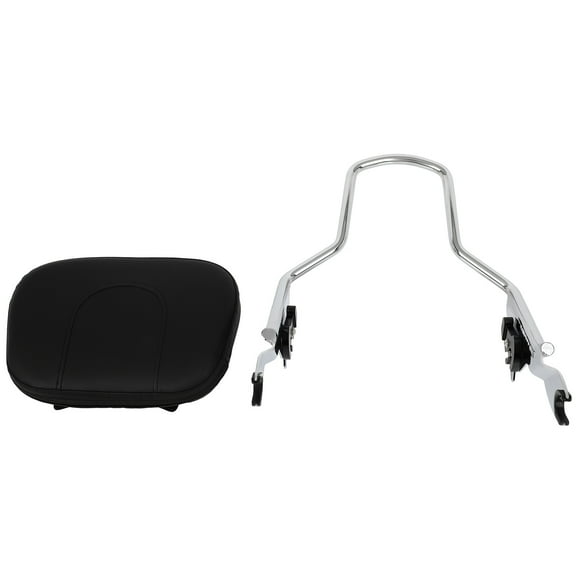 CCIYU Motorcycle Detachable Sissy Bar Passenger Rear Backrest Pad with Luggage Rack Fit for Harley Big Glide Street Glide Road King 2009-2022