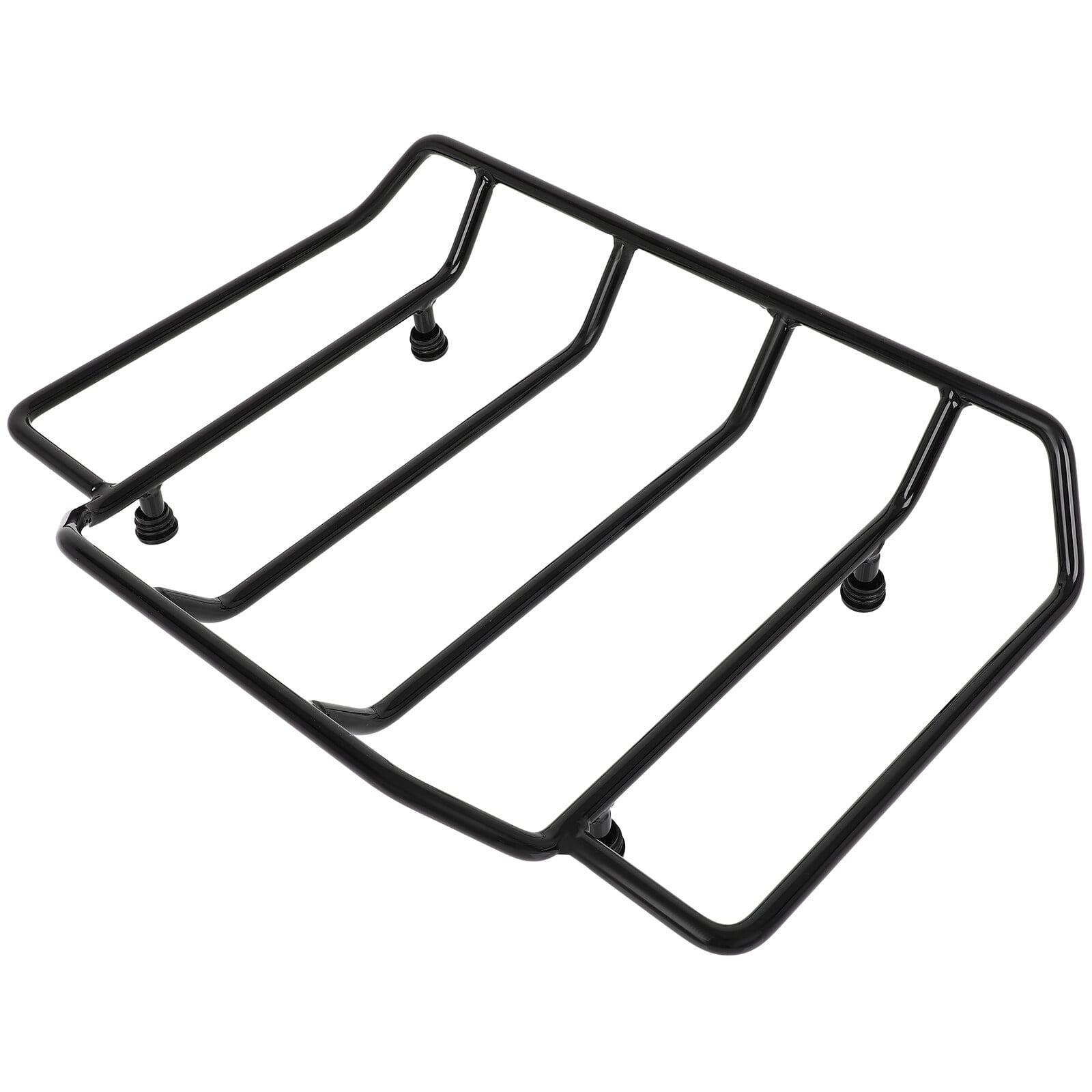 CCIYU Motorcycle Tour Pack Luggage Rack Trunk Rail Rack Glossy Black Motorcycle Trunk Top Rack Fit for Harley Road King Big Glide Traveller 1984-2022