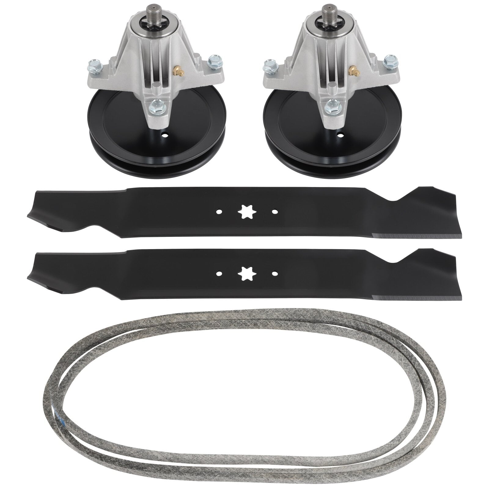 CCIYU Mower Deck Rebuild Kit, 46" Lawn Mower Deck Parts Rebuild Kit Fit for Craftsman T1600 T1900, for Troy-Bilt Bronco 13AL78KT066 (2014), 1 Belt 2 Spindle Assembly 2 Mower Blades