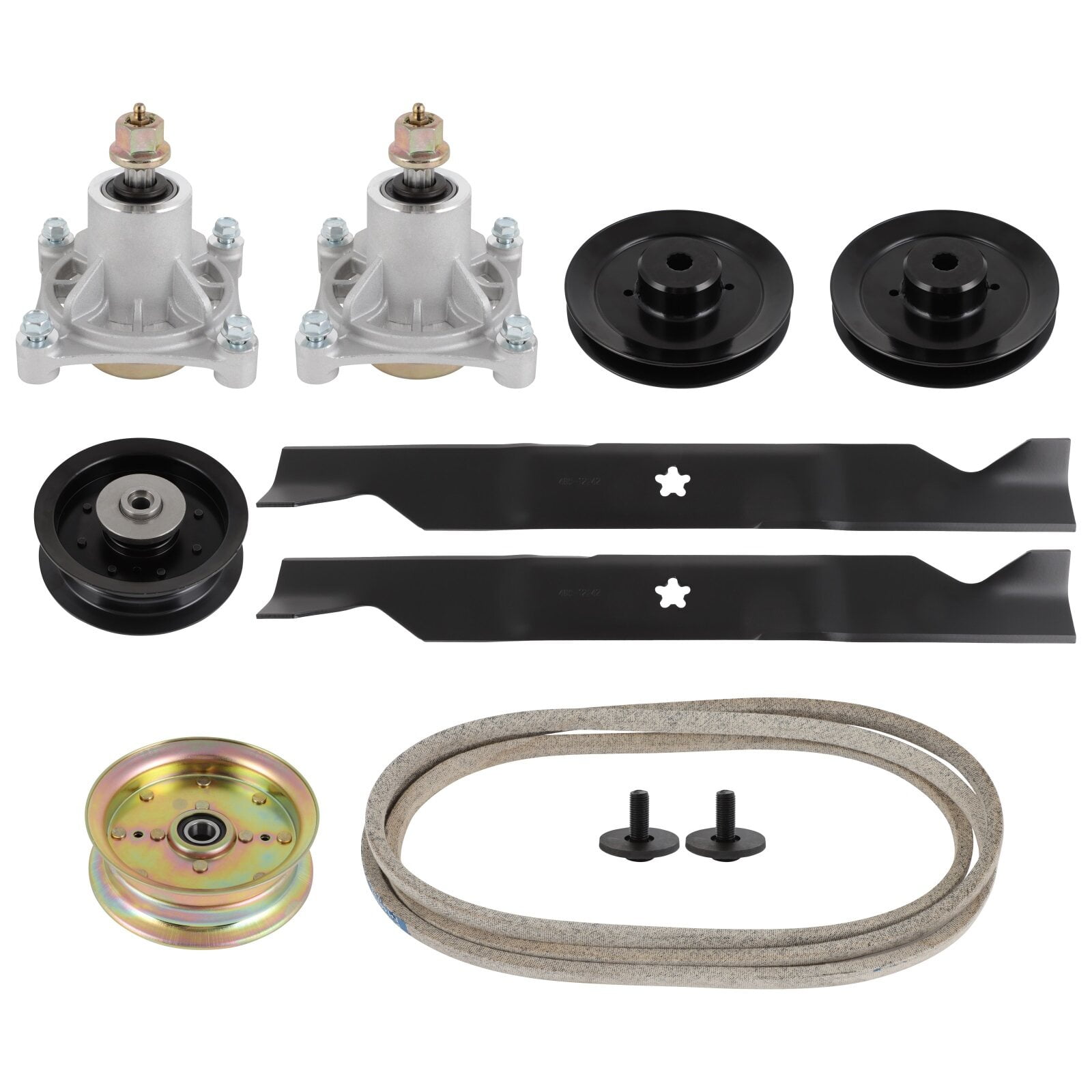 Rasenmäher Spindel & Klingen Kit – Für MTD & Cub Cadet 46 Zoll Decks, Inkl. 2 Spindeln & 2 Klingen