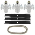 thumbnail image 1 of CCIYU Mower Deck Rebuild Kit, Lawn Mower Deck Parts Rebuild Kit Fit for Toro 50 Timecutter SS5000 SS5035 SS5060 MX5000 MX5060, 1 Belt 3 Blades 3 spindle assembly, 1 of 5