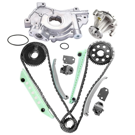 CCIYU New Oil Pump Water Pump Timing Chain Compatible with 2001-2004 for Lincoln Town Car
