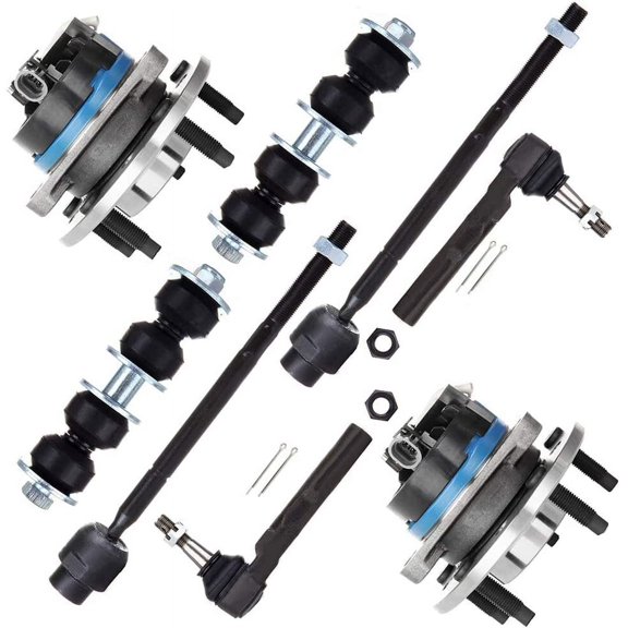 CCIYU Outer Inner Tie Rod End Front Sway Bar Link Front Wheel Hub Bearing fit for 1997-2003 for Chevrolet for Malibu 1999-2004 for Oldsmobile Alero 1999-2005 for Pontiac Grand Am 8pcs Suspension Kit