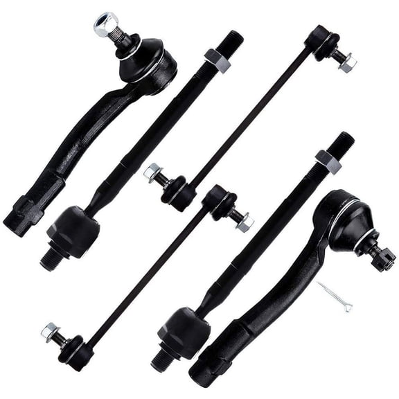 CCIYU Outer Inner Tie Rod End Front Sway Bar Link fit for 2005 2006 2007 2008 2009 2010 for Hyundai Tucson for KIA for Sportage 6pcs Suspension Kit