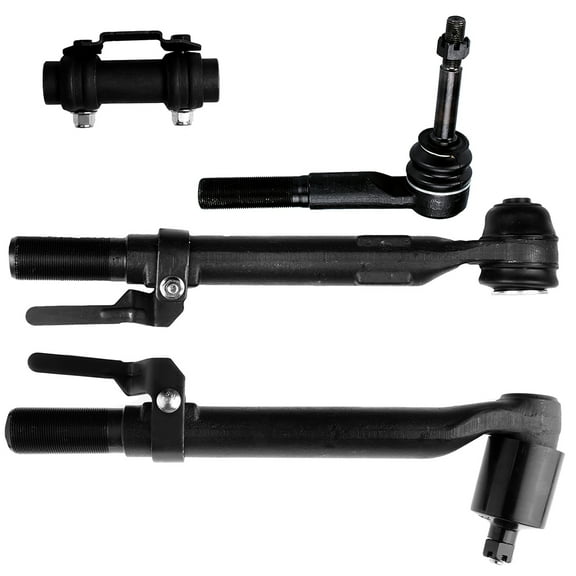 CCIYU Outer Tie Rod End Link Outer Tie Rod End Link - Pitman Arm Tie Rod Adjusting Sleeve fit for 2005-2009 for Ford for F-250 for F-350 Super Duty 4pcs Suspension Kit