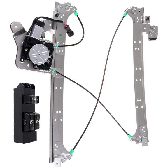 CCIYU Power Window Regulator with Motor Power Window Switch Replacement fit for 2003-2006 For Cadillac Escalade ESV Rear Left Drivers Side Kit