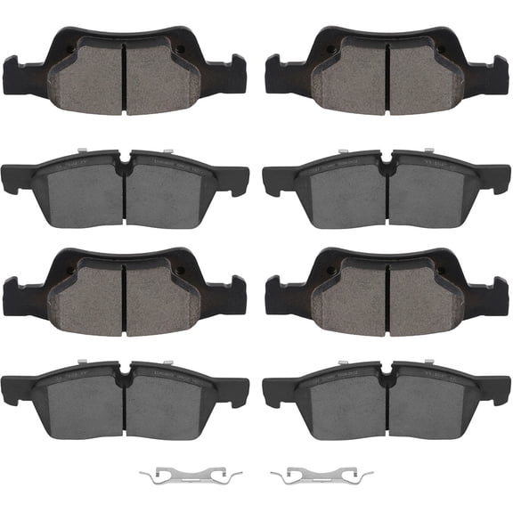 CCIYU Professional Ceramic Disc Pads Set with Clip Fit for 2017-2018 for Dodge Durango 2017-2019 for Jeep Grand Cherokee