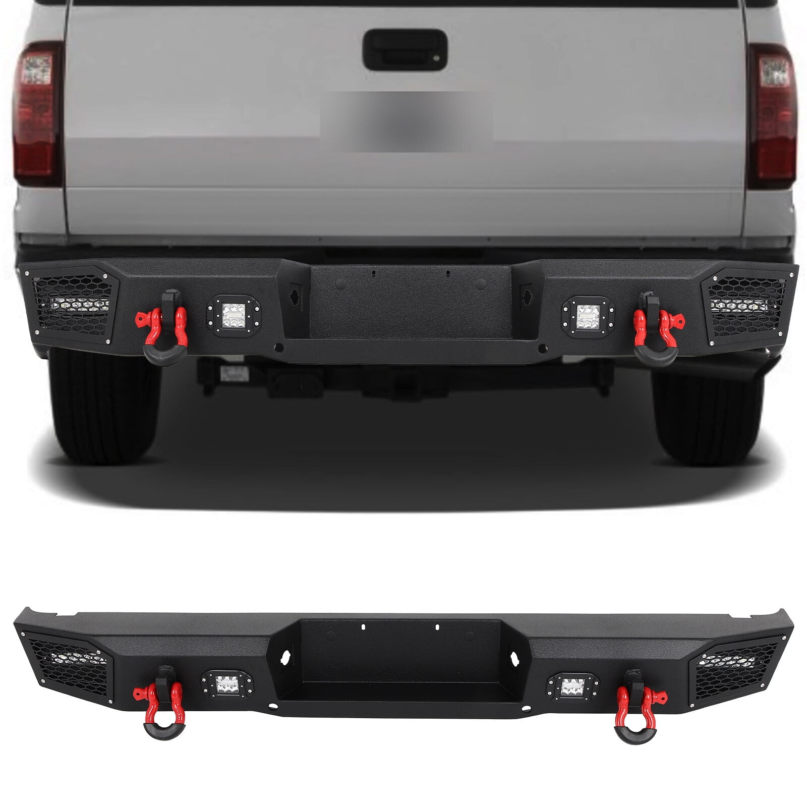 CCIYU Rear Bumper Compatible for 19992016 for Ford F250 Super Duty