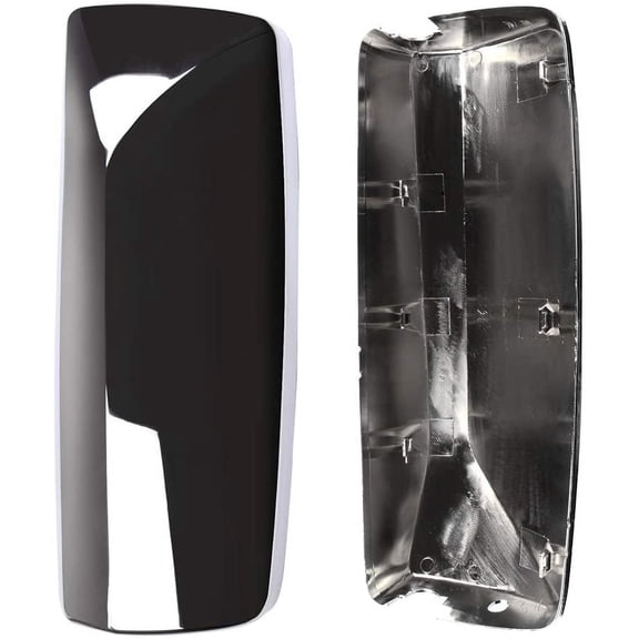 CCIYU Rearview Mirror Cover with Chrome Housing Driver Left and Passenger Right Side Pair Truck Mirror Covers Fits for 2008-2019 for Volvo VNL VNM VNX