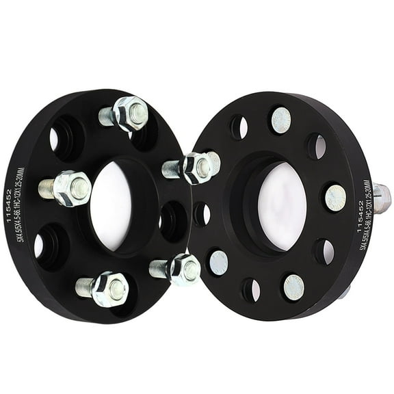 CCIYU Replacement Parts Compatible with 2Pc 20MM Black 5x4.5 to 5x4.5 HUBCENTRIC Wheel SPACERS 66.1mm 12x1.25 Studs Fits Infinity FX35: 2003-2012 Infinity FX37: 2013-2015 Infinity Q45: 1992-2006